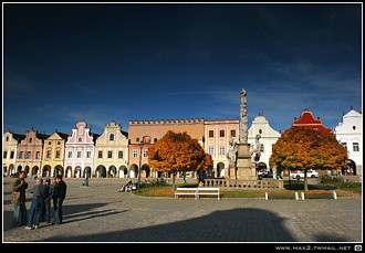 Colorful Town Centrum in 14 Century