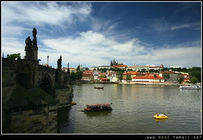 Biking on Prague Downtown